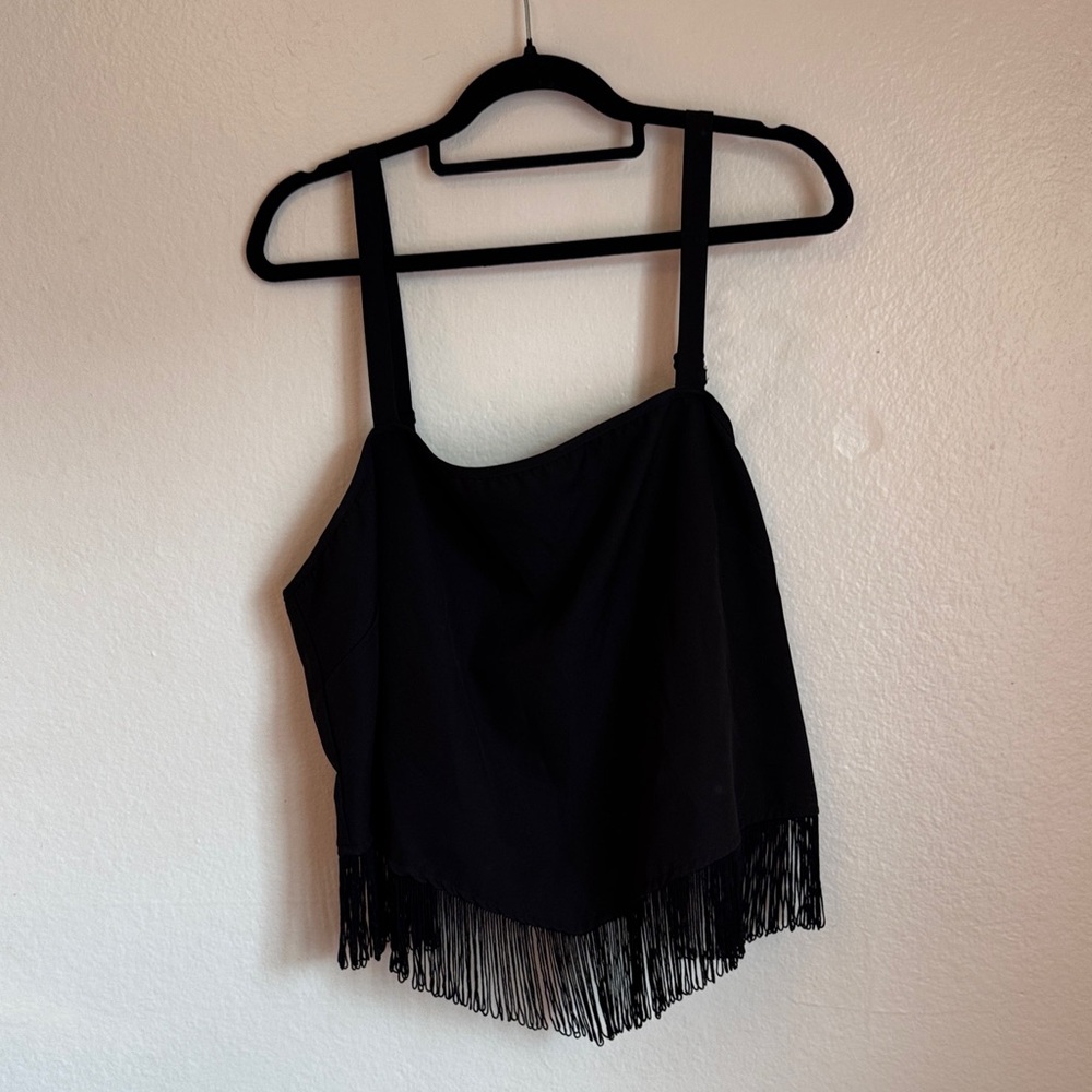 ARULA Black Fringe Tank